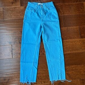 ZARA Electric Blue Mom Jeans - Size 0